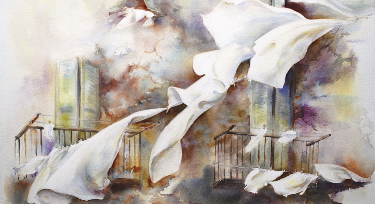 Corinne Izquierdo Peintre Aquarelliste Style Figuratif Contemporain Technique Mouille Sur Mouille Suivant Le Cycle De L Eau Maitre De Stage